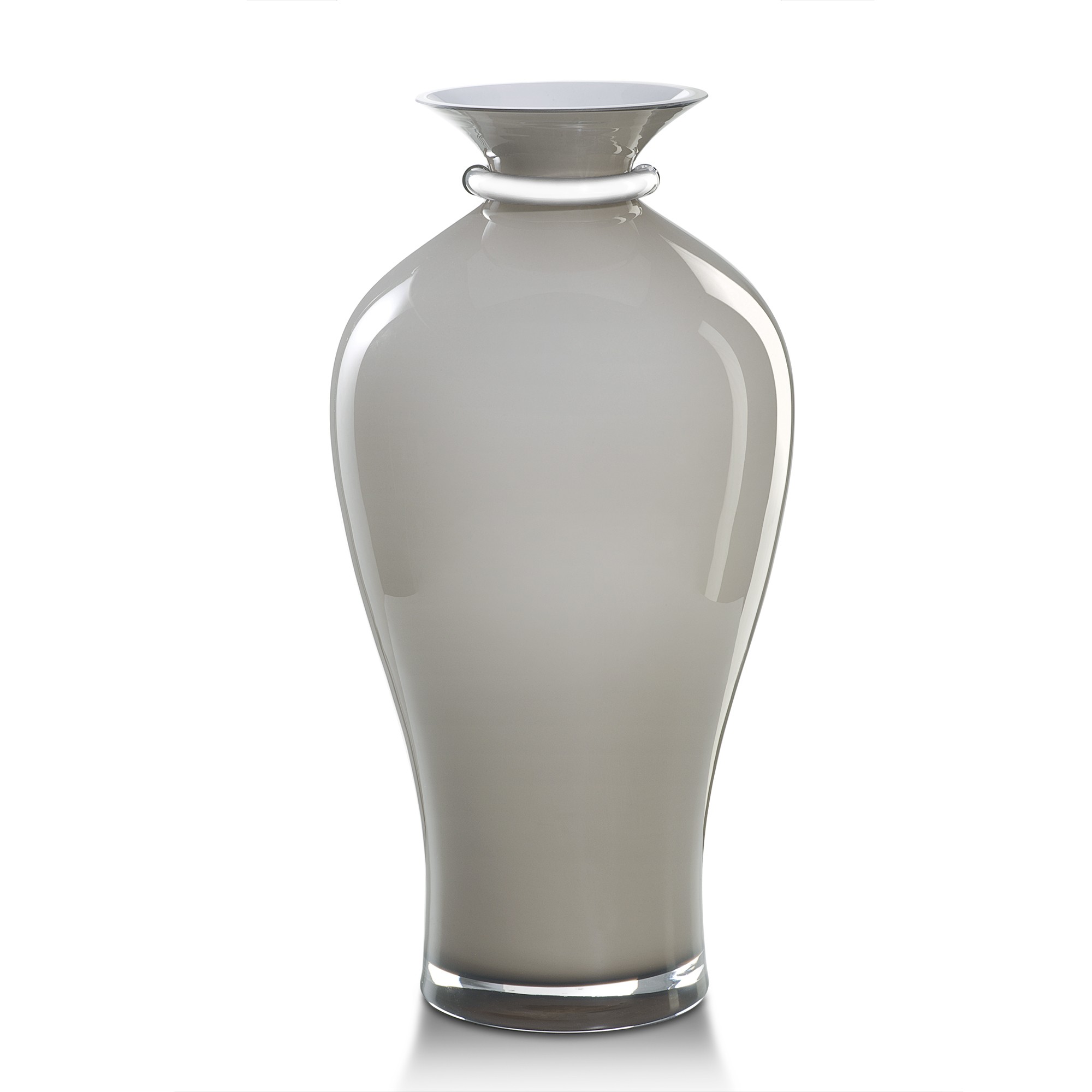 Greggio Dogale Silverplated Vases Murano Glass Made In Italy