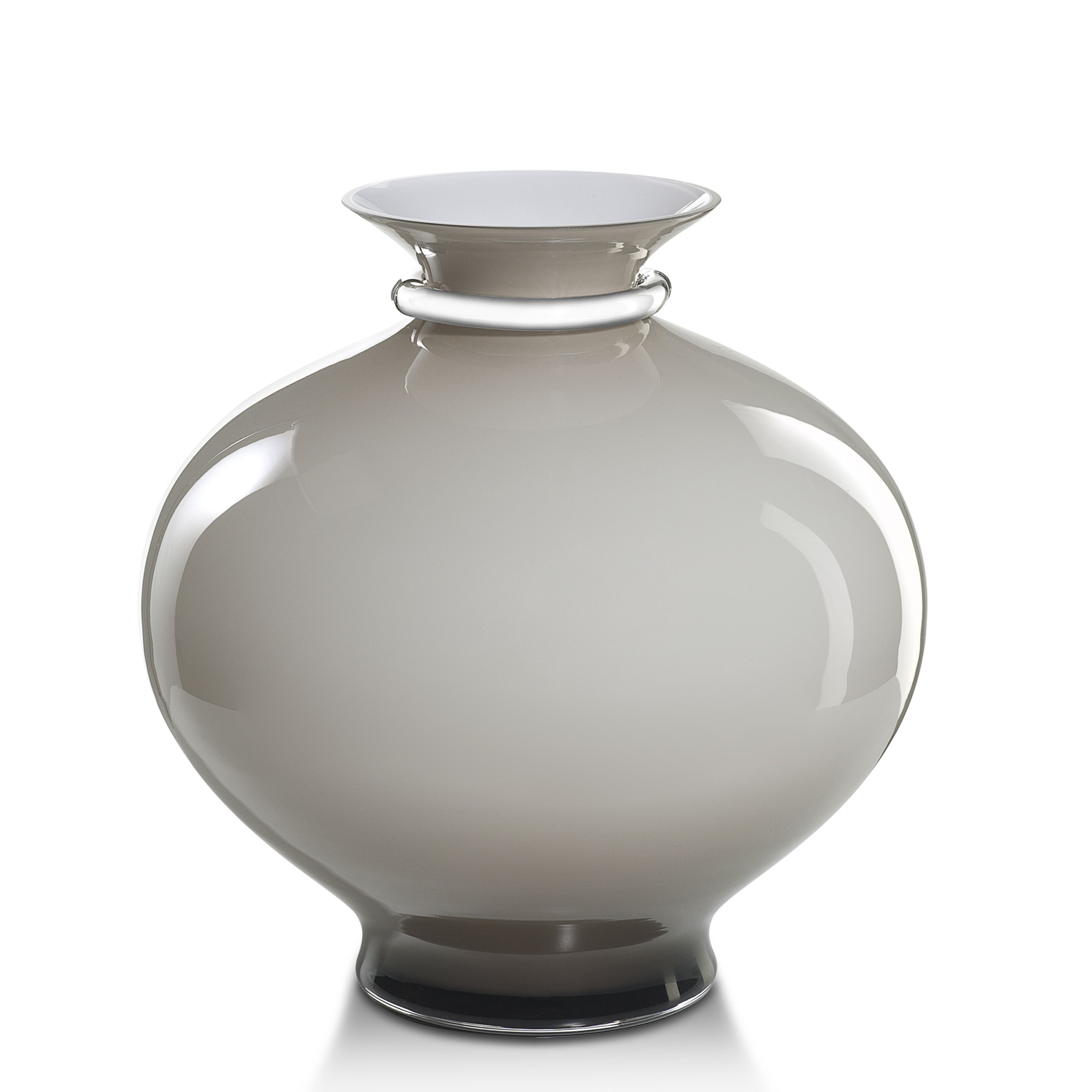 Greggio Dogale Silverplated Vases Murano Glass Made In Italy