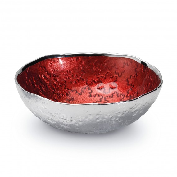 CHRISTMAS BOWL - Glass & Silverplate